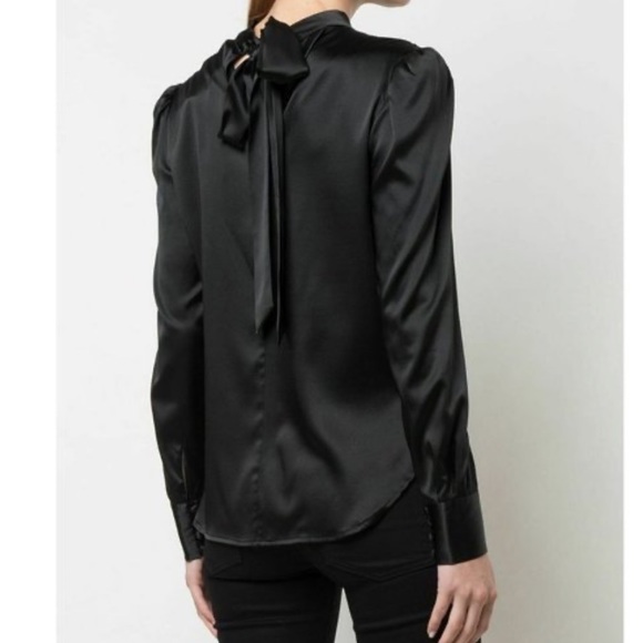 Veronica Beard Wade Tie Neck Silk Top - Picture 7 of 7